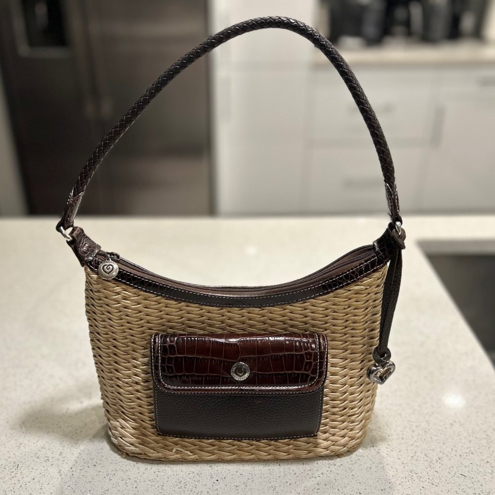 Brighton Tan Basket Weave Purse